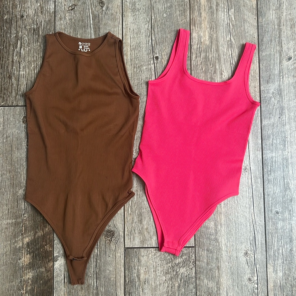 OQQ ribbed bodysuits